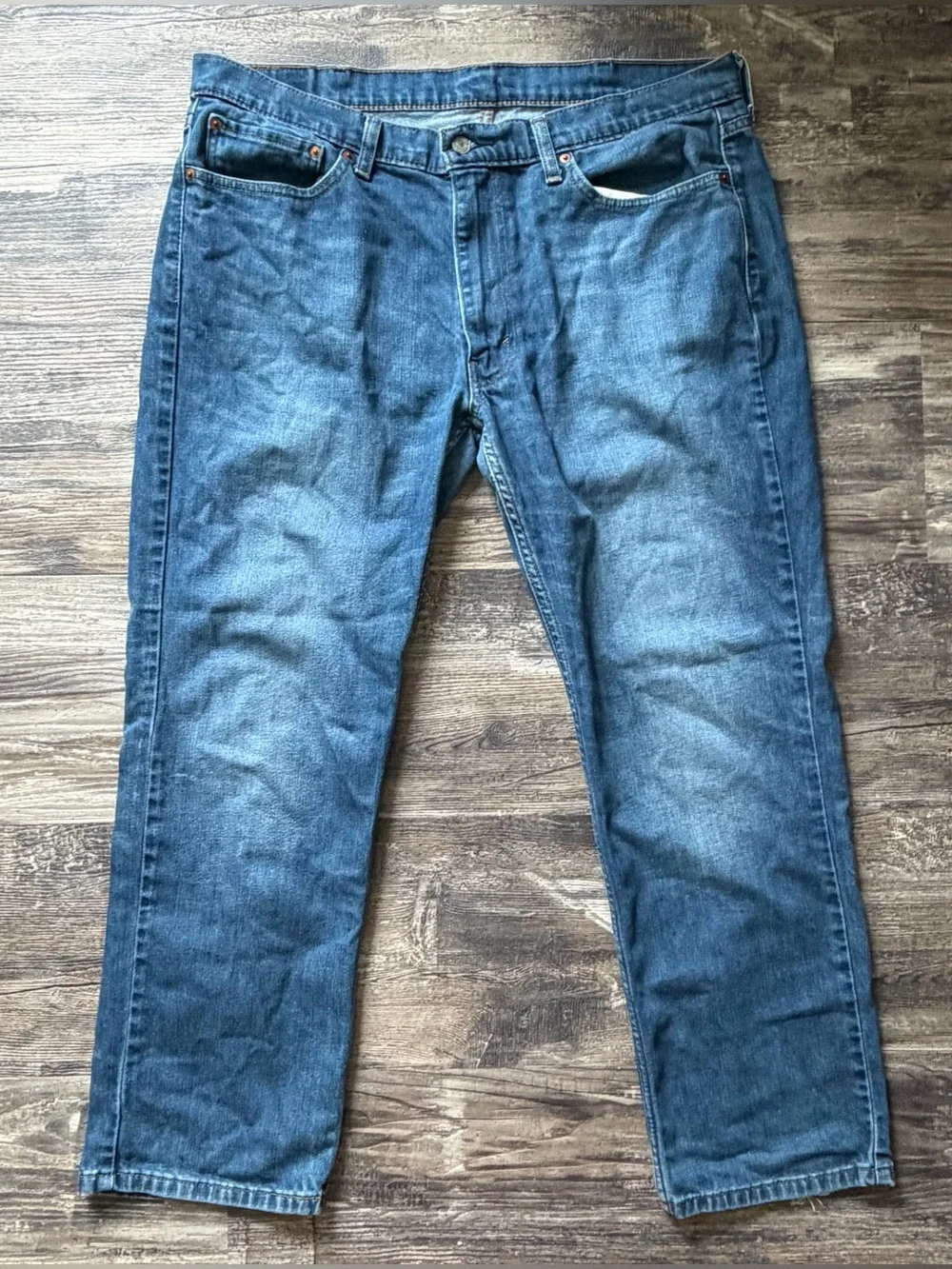 Lot of 2 Levi’s blue denim straight leg jeans men’s 514 38x30 & 505 38x32